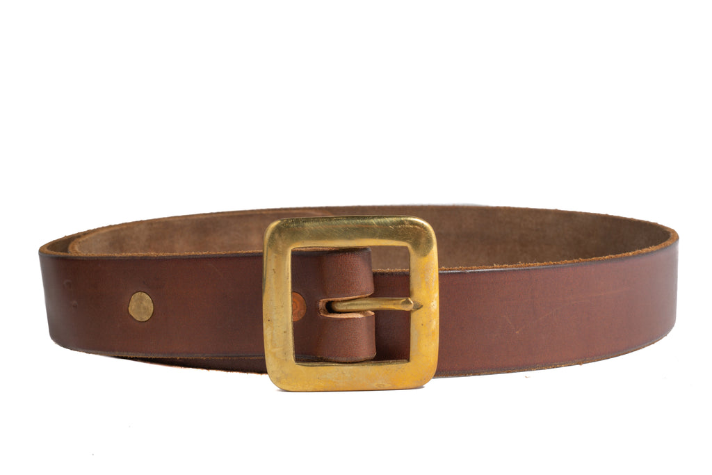 Leather 1 Prong Belt - Chocolate