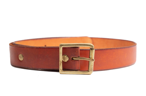 Leather 1 Prong Belt - Red